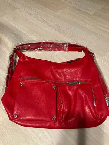 D.kelly Japan 빨간색 가죽풍 숄더백