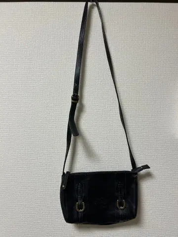 블랙 가죽 숄더백