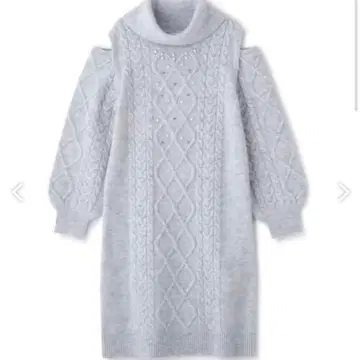 새상품 프로포션 바디 드레싱 오픈 숄더 케이블 니트 원피스