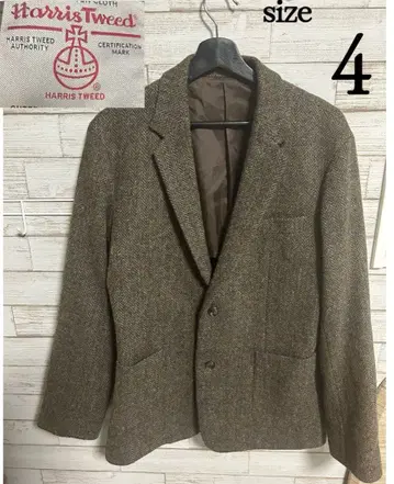 Harris Tweed 헤링본 자켓 사이즈 4
