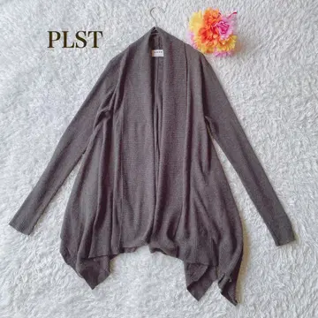 PLST 플라스테 [ M ] 리브 변형 가디건 그레이 겉옷