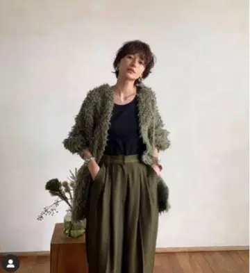 CLANE 모헤어 루프 벌키 니트 가디건