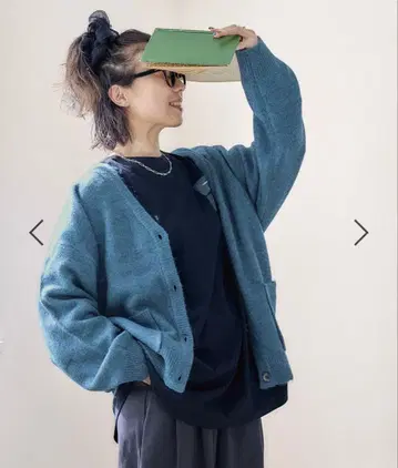 바야코 기획 keep being you V넥 니트 CD 가디건