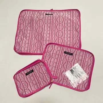 미사용 새상품 FAUCHON 트래블 파우치 3종 세트 핑크 포숑