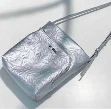 [ 미사용 ] ZUCCa EMBOSS 백 숄더백 실버
