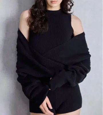 GYDA 암 개더 레이어드 니트 올인원