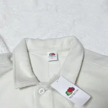 미사용 FRUIT OF THE LOOM 플리스 자켓 M 사이즈 화이트