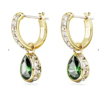 Swarovski Chroma 드롭 귀걸이 그린