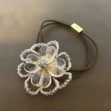 컴플렉스 비즈 머리끈 플라워