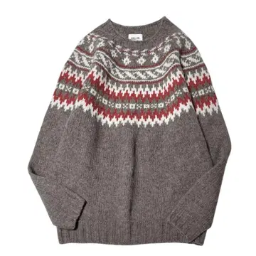 새상품급 모리스&SONS MORRIS & SONS 청키 노르딕 니트