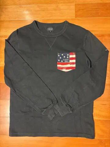 SCHOTT BROS 블랙 긴팔 티셔츠 M