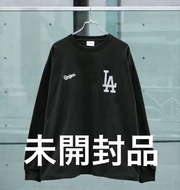 LA Dodgers 로고 흑먹색 긴팔 T셔츠