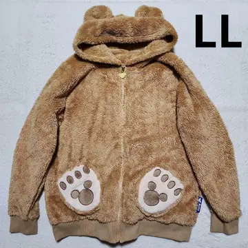 디즈니씨 더피 풀 집업 후드티 복슬복슬 귀 달린 후드 LL