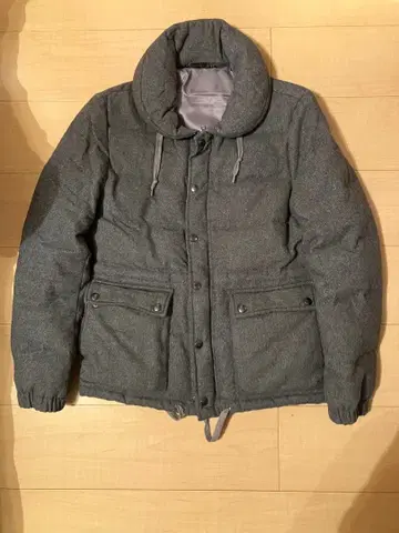 유나이티드 애로우즈 그레이 후드 울 다운 자켓