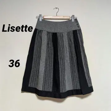 Lisette 리제타 스트라이프 울 x 린넨 스커트