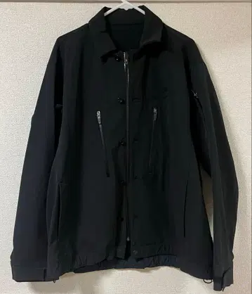 23AW 사카이 워터 레펠런트 나일론 블루종 지퍼 자켓 블랙