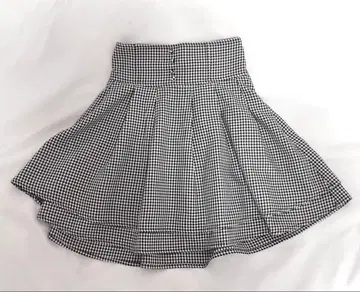 evelyn 더블 플레어 SK 깅엄 체크 스커트