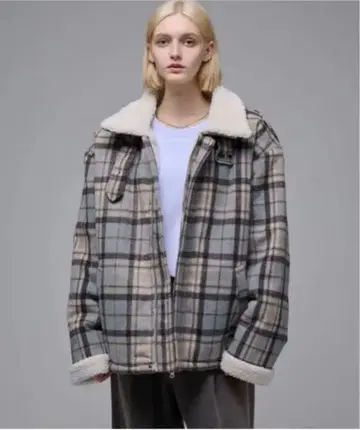 Loose/루스 오버 멜톤/합성 피혁 보아 블루종