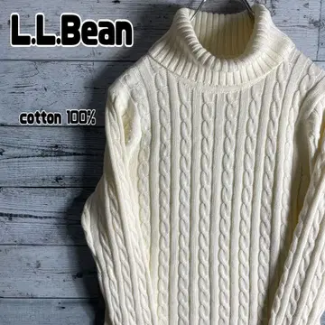 엘엘빈 케이블 짜임 터틀넥 스웨터 남성용 M 노움코어 화이트