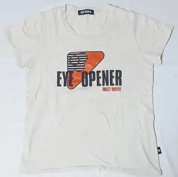 빈티지 마리콴트 아이섀도우 패턴 화이트 T셔츠