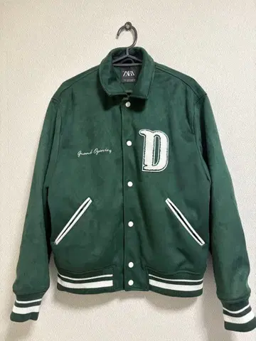 ZARA 바시티 자켓 스웨이드 원단 M 사이즈