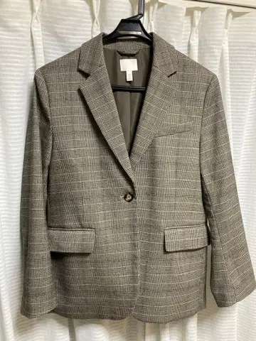 H&M 체크 무늬 테일러드 자켓 XS