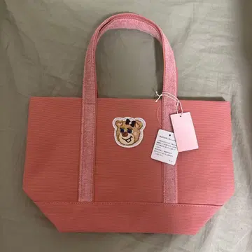 [ 미사용 새상품 ] 페이러 올드 테디걸 와펜 토트백 핑크