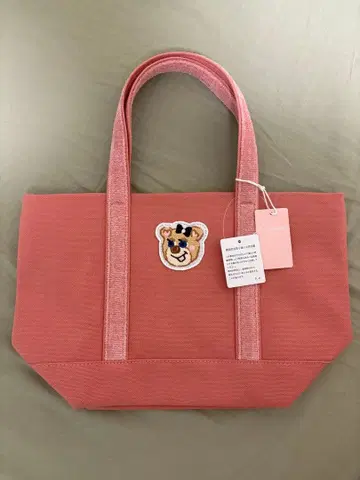 [ 미사용 새상품 ] 페이러 올드 테디걸 와펜 토트백 핑크