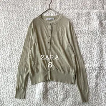 자라 가디건 그린 S 코튼 100% 심플한 디자인 얇은 소재