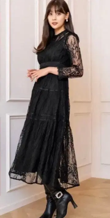 Herlipto Jupiter Lace-Trimming Dress S