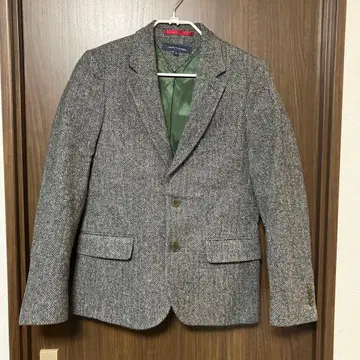타미힐피거 울 트위드 헤링본 테일러드 자켓 M