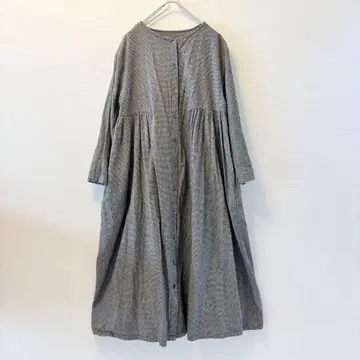 블리스 번치 Bliss bunch 롱 원피스 하운드투스 체크 패턴 블랙