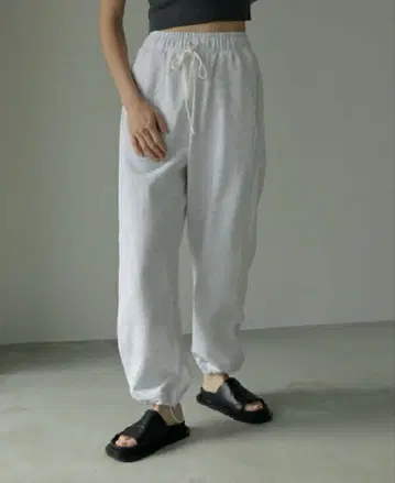 anuke 드로스트링 스웨트 팬츠 그레이 38