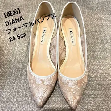 [ 새상품급 ] DIANA 24.5cm 웨딩 신발 화이트 와이드 힐