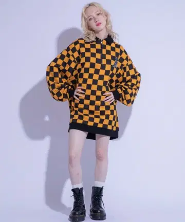 MELTY BEAR CHECKER POLO 상의