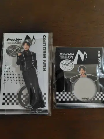 Snow Man ON 메구로 렌 아크릴 스탠드 거울 스티커 세트