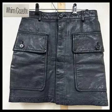 Whim Gazette 스커트 윔 가젯 스커트 천연 가죽 레더 스커트