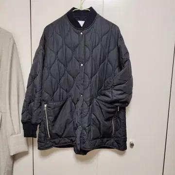 ADAM ET ROPE 퀼팅 자켓 블랙