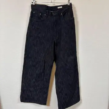 다크 데님 와이드 레그 팬츠