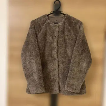 무인양품 보아 플리스 가디건 S-M 브라운