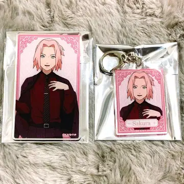NARUTO Dress Up ver. 아크릴 플레이트 키링 사쿠라