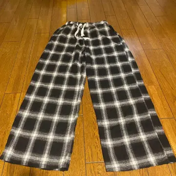남성용 중3 남자 GU 외 묶음 판매 체크 무늬 와이드 팬츠