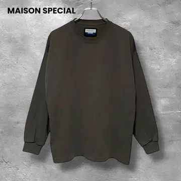 MAISON SPECIAL 헤비 천축 프라임 오버 크루넥 긴팔 셔츠