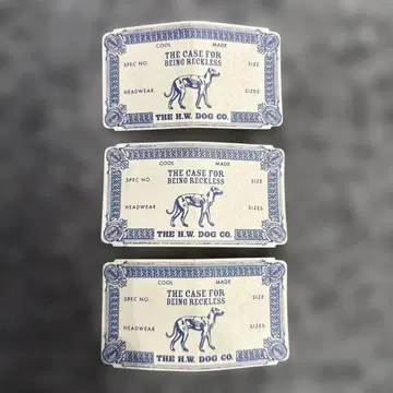 THE H.W. DOG CO. 종이 택 3개 세트