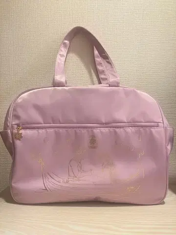 치하루 라푼젤 시마무라 라벤더 보스턴 백 골드 컬러 프린트