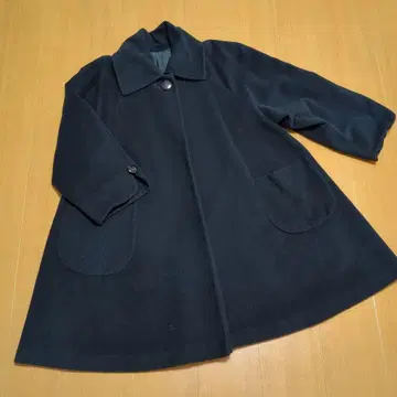 Zome 울 100% 블랙 롱 코트 여성용 M