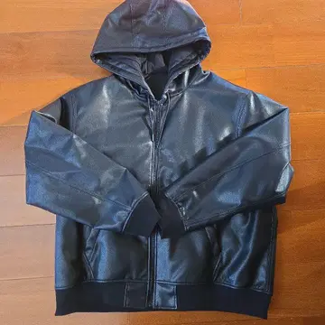 지유 레더 터치 후드티 NT+E XXL