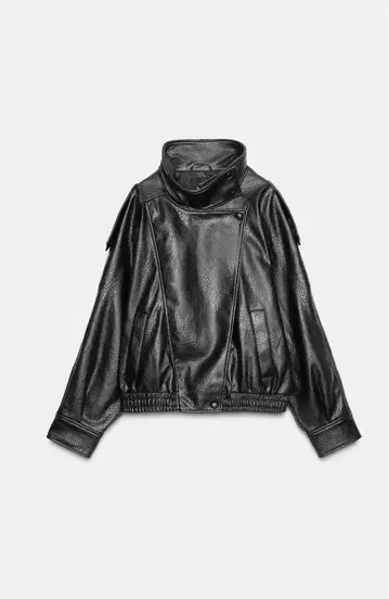 [ 미사용 새상품 ] ZARA 페이크 가죽 자켓 M 사이즈