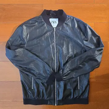 ZARA 남성용 봄버 자켓 블랙 L 사이즈