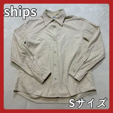 [긴팔 셔츠] 캐주얼 셔츠 여성용 S 사이즈 ships 베이지